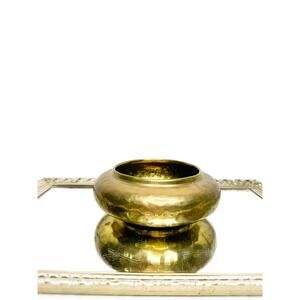 Vintage hammered brass pot or planter